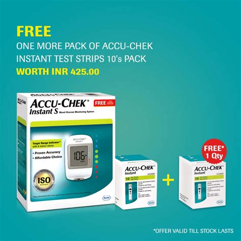 Buy ACCU-CHEK INSTANT S GLUCOMETER & 10 TEST STRIPS WITH FREE ACCU-CHEK ...