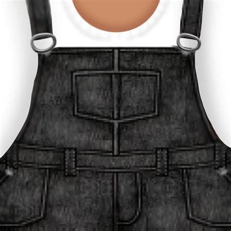Free Roblox T-shirt plain white long sleeved w/ black overalls ☁️🖤 ...