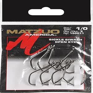 Buy Matzuo Sickle Siwash Open Eye Hook, Black Chrome, 1/0 Online at Low ...