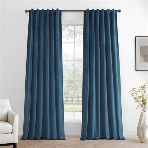 Mercer41 Winnette Simply Velvet Room Darkening Curtains 2 Panels Set ...