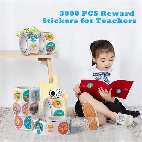EIVOUR 3000 PCS Reward Stickers for Teachers Cartoon India | Ubuy
