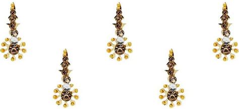 Comet Busters Beautiful Gold Bridal Bindi (BV1573) Forehead Gold Bindis ...
