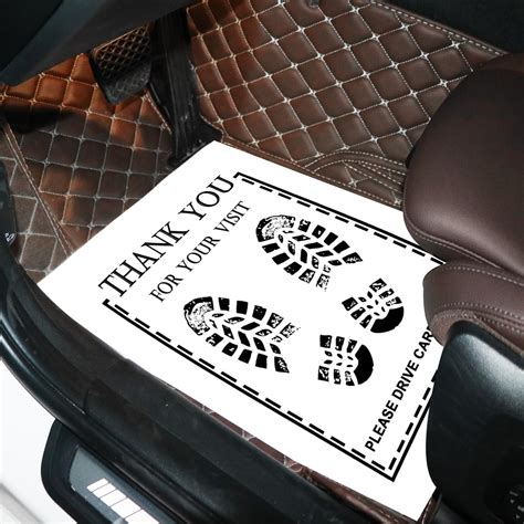 RUENXG Car Paper Floor Mats White 50Pcs Disposable Floor Cars Detailing ...