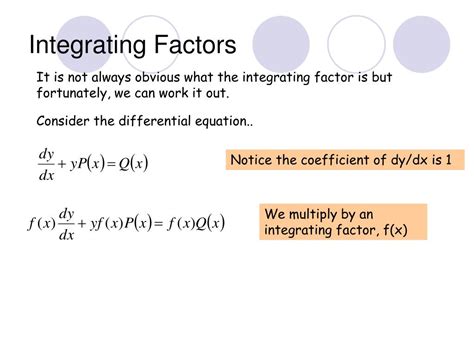 Image result for Integrating Factor Example