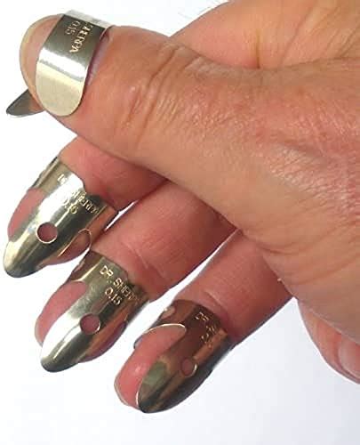 Metal Finger Picks And Thumb Pick Set Guitar Fingerpicks Dobro ...