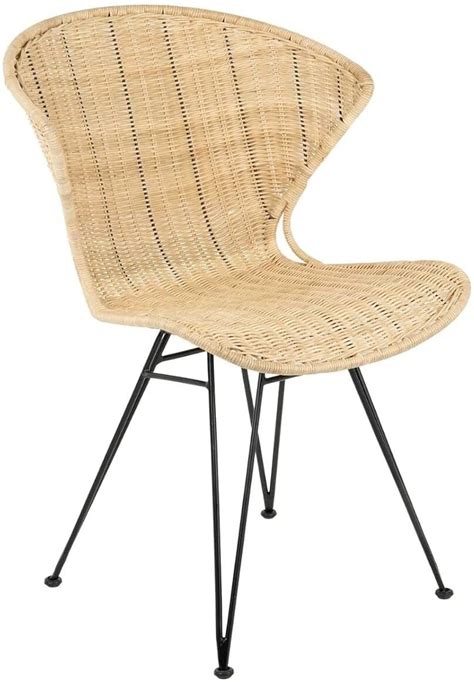 IRA Rattan Dining/Bar Chair with Armrests Modern Wooden Living Room ...