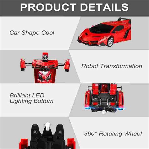 Buy 1:18 Remote Car Sport Transformer RC Robot Controller Toy Kids ...