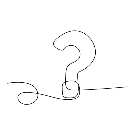 Continuous one line drawing of question mark. Editable stroke. Vector ...