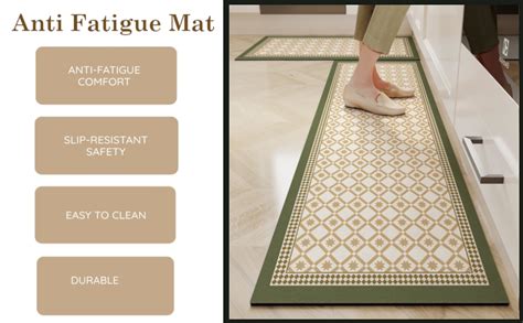Gvnd Kitchen Mat Anti-Slip Waterproof Floor Mat, Oil-Proof Anti-Fatigue ...