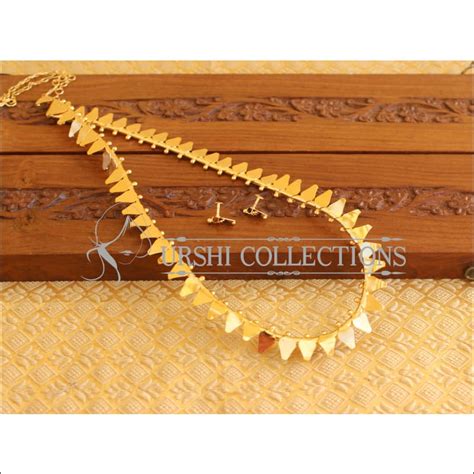 Kerala Style Gold Plated Thali Koottam long Necklace Set M1816 – Urshi ...