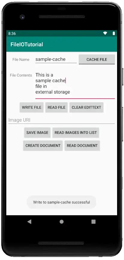 Android Studio Save File to Internal Storage 的图像结果