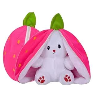 Buy PUCCHU Strawberry Rabbit Plush Toy, Soft Stuffed Animal Gift for ...