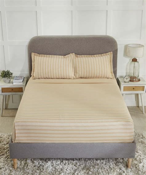 Buy 65/35 Cotton/ Poly Melange Collection Queen Bedsheet Set ...