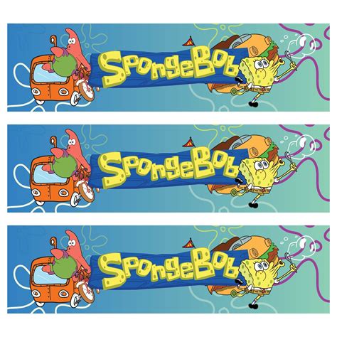 Spongebob Bottle Cap Images Printable Free Printable Spongebob Water