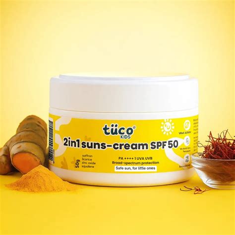 Tuco Saffron Face Cream + Sunscreen for Kids – SPF 50 Daily UV ...