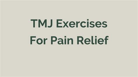 Image result for TMJ Relief Exercises