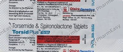 Torsid Plus 10/50 Tablet: Uses, Side-effects, Price, Dosage & More Info ...