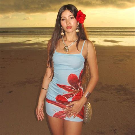 Shop Flower Placement Print Slip Dress - for Women | OUTZIDR | Gen-Z Style