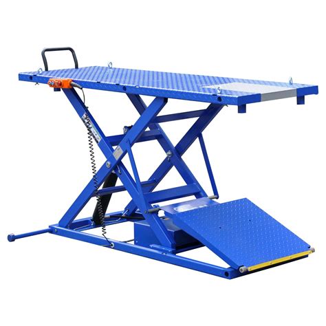 K&L Supply Electric 2000 lb MC655R Motorcycle Lift Table | Redline Stands