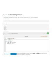 Image result for Python 6.18 Lab Word Frequencies