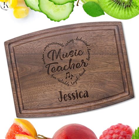Personalized Music Teacher Gift - Custom Cutting Board Band Teacher ...