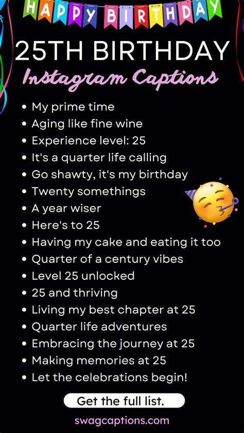 25th birthday captions and quotes for instagram – Artofit