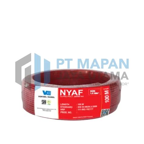 Jual Kabel NYAF 1 x 1.5 mm² Voksel- Red - 450/750 V @ 100M
