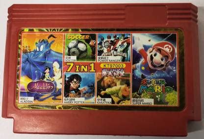 BVG 8 Bit Video Game Cassette/Cartridge 7 In 1 Aladdin/Power Ranger ...