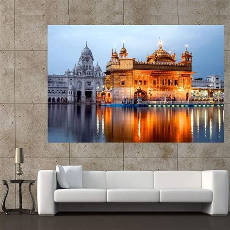 KYARA ARTS - Unframed Golden Temple Art Canvas Wall Painting ...