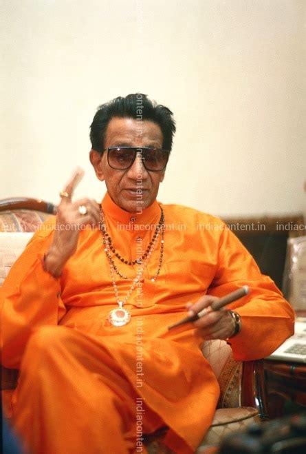 Buy Bal Thackeray clicked speaking during a interview Pictures, Images ...