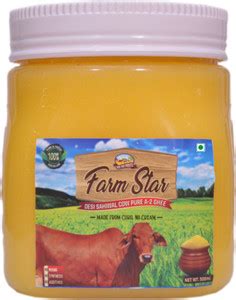 farm star Sahiwal Cow Pure & Original- A-2 Ghee-500ml -Hand Churned ...