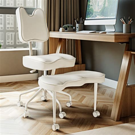 Inbox Zero Cross Legged Meditation Chair With Wheels, Office Chair ...