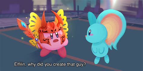 kirby, elfilin, sword kirby, morpho knight, and morpho knight sword ...