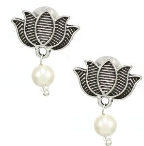 Flipkart.com - Buy GANPATI BAZAAR Drop Earring Pearl Brass Drops ...