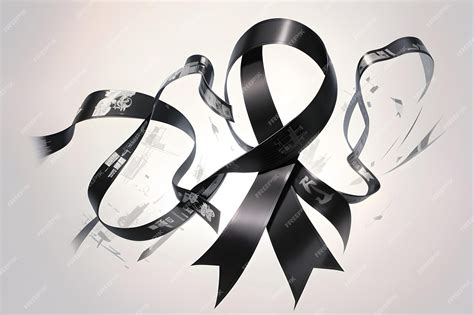 Premium AI Image | Black awareness ribbon meaning Black ribbon symbol ...