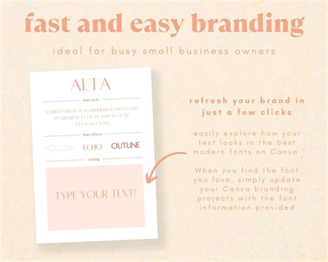 Modern Canva Font Guide Font Bundle for Small Business Editable Canva ...