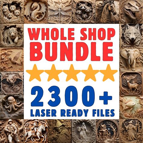 Buy 2300 Bundle, Laser Ready PNG Files for Wood Burn Engraving Cut ...