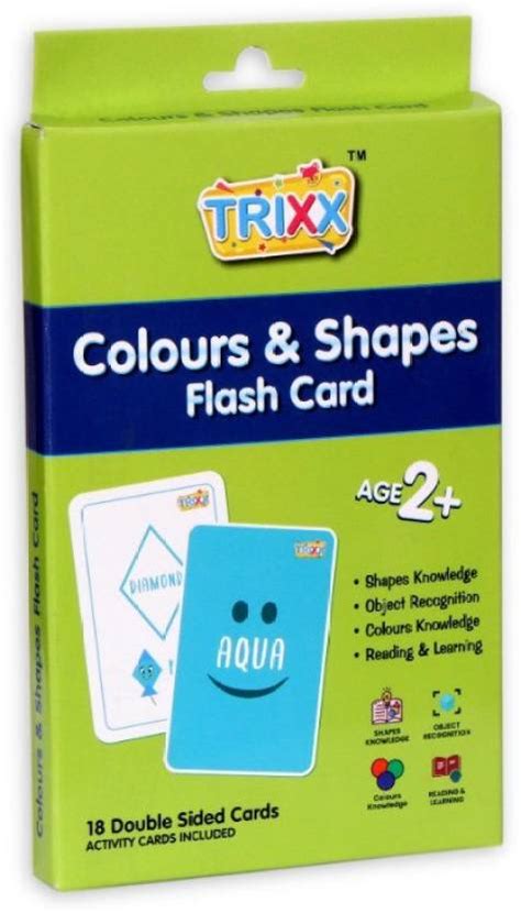 TRIXX Colors and Shapes Flash Cards for Early Age Brain Developemnt ...