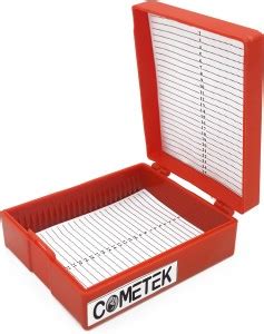 Comet Slide Box with Hinged Cover, 25 Slide Capacity - Polypropylene ...