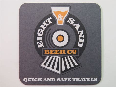 Beer Coaster ~ EIGHT & SAND Brewery ~ Woodbury, NEW JERSEY ~ Train ...