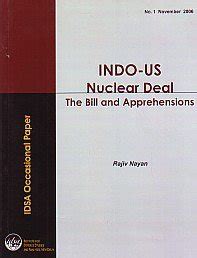Buy Indo-Us Nuclear Deal: The Bill And Apprehensions Book Online at Low ...