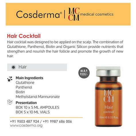 MCCM Hair Cocktail Hair Growth Serum - Promote Thicker Hair Naturally ...