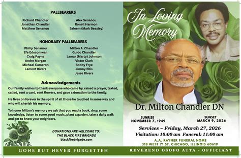 Milton Chandler Obituary | AA Rayner and Sons Funeral Homes