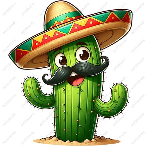 Mexican Cactus Sombrero PNG Clipart: Cinco De Mayo Fiesta (digital ...