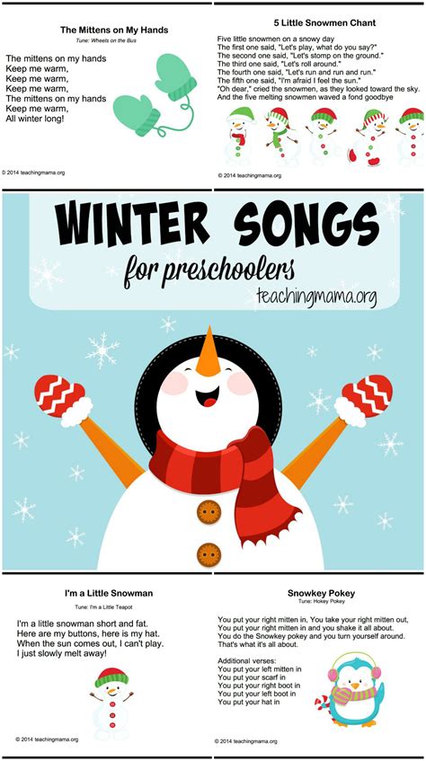 Winter songs for preschoolers – Artofit