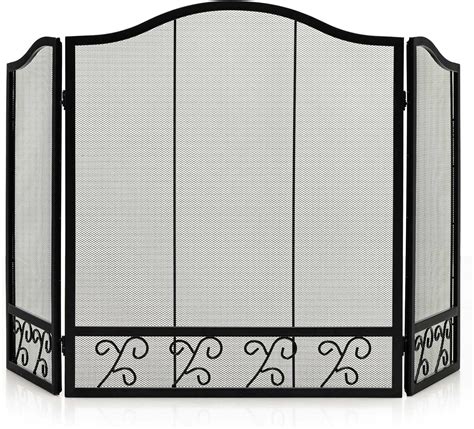 Amazon.com: GOFLAME 50 x 31 Inch Fireplace Screen, Folding Metal Spark ...
