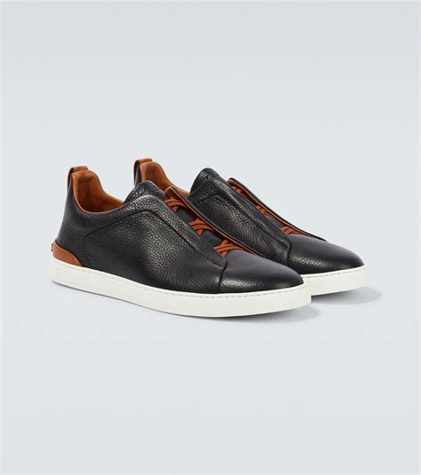 Zegna Triple Stitch leather sneakers Zegna