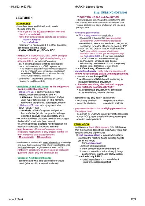 SOLUTION: MARK K Lecture Notes -Mark k lectures (Pacy 241) - Studypool