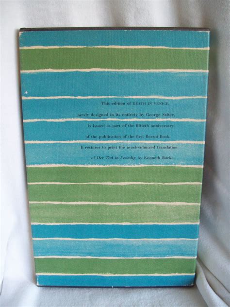 Death In Venice. Thomas Mann, author. Illustrated. Boxed, Borzoi 50th ...