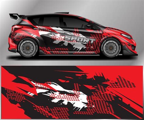 Car wrap design vector decal background ready print and edit | Premium ...
